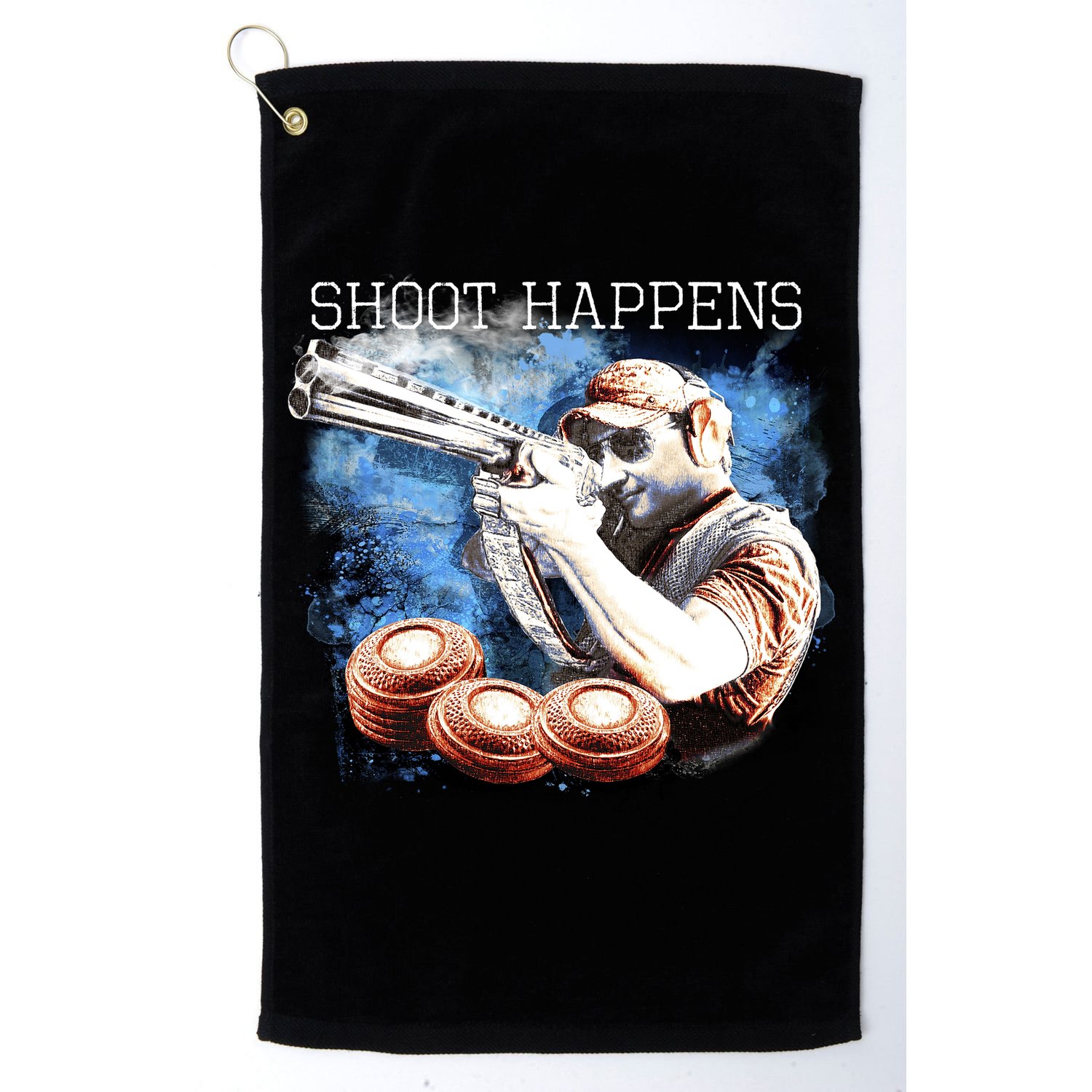 Shoot Happens Funny Trap Shooting Golf Towel