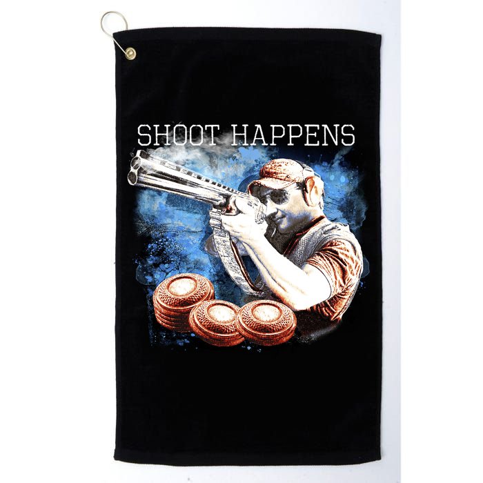 Shoot Happens Funny Trap Shooting Golf Towel