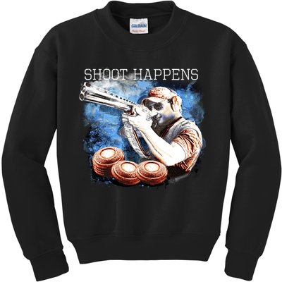 Shoot Happens Funny Trap Shooting Kids Sweatshirt