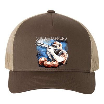 Shoot Happens Funny Trap Shooting Yupoong Adult 5-Panel Trucker Hat
