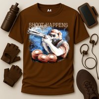 Shoot Happens Funny Trap Shooting Cooling Performance Crew T-Shirt