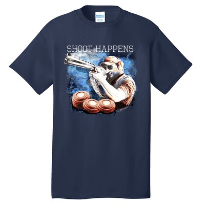 Shoot Happens Funny Trap Shooting Tall T-Shirt