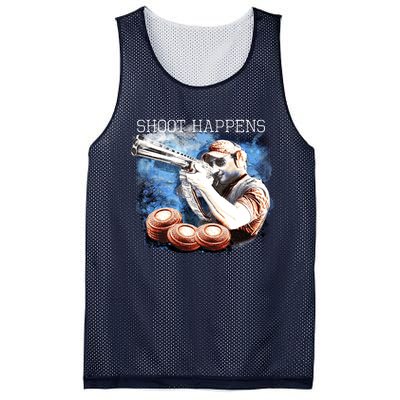 Shoot Happens Funny Trap Shooting Mesh Reversible Basketball Jersey Tank