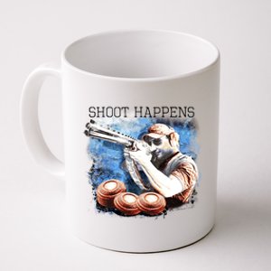 Shoot Happens Funny Trap Shooting Coffee Mug