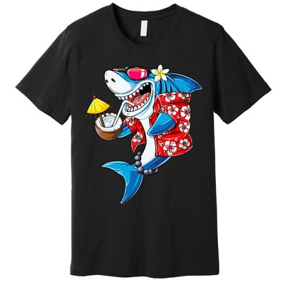 Shark Hawaiian Funny Aloha Hawaii Beach Jawsome Gifts Premium T-Shirt