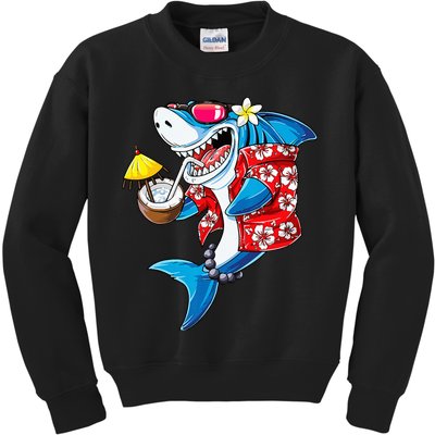 Shark Hawaiian Funny Aloha Hawaii Beach Jawsome Gifts Kids Sweatshirt