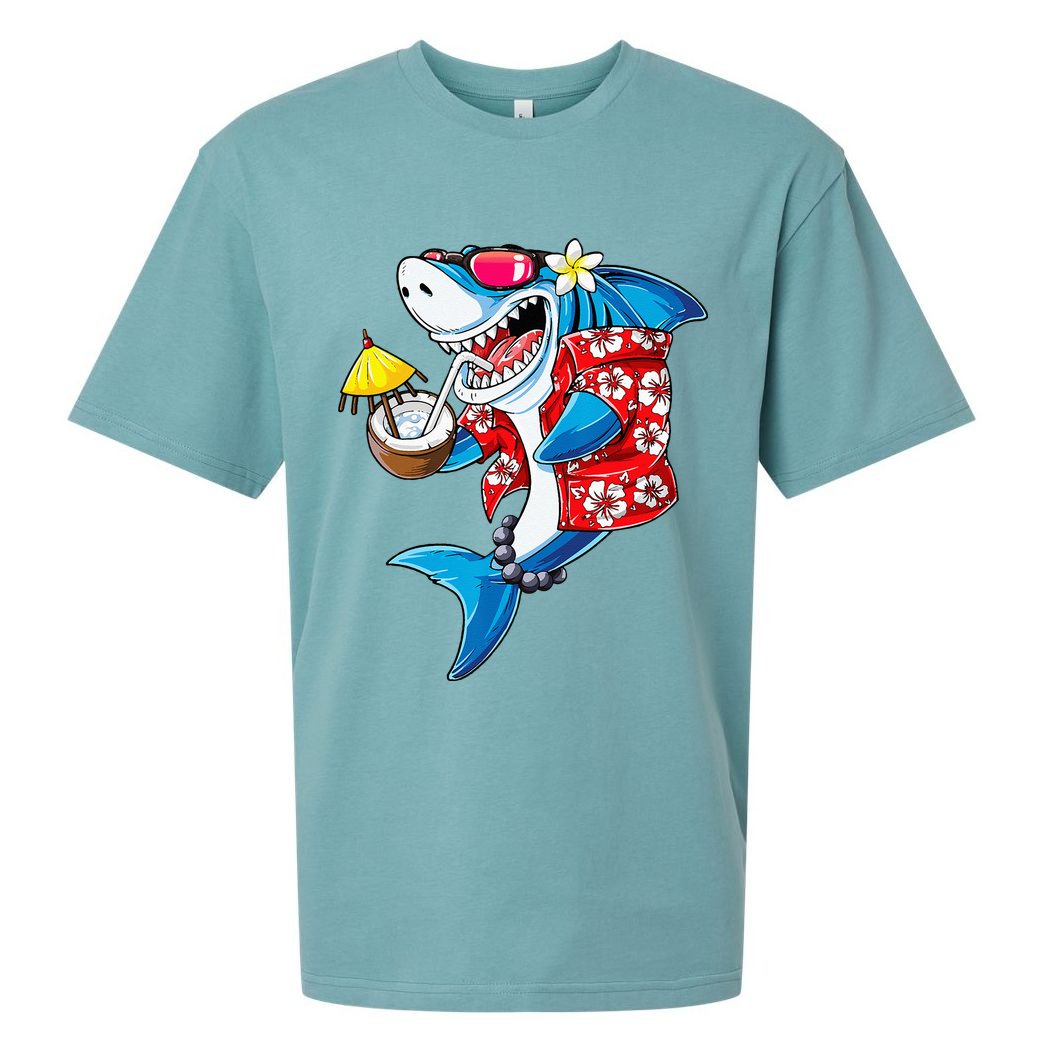 Shark Hawaiian Funny Aloha Hawaii Beach Jawsome Gifts Sueded Cloud Jersey T-Shirt