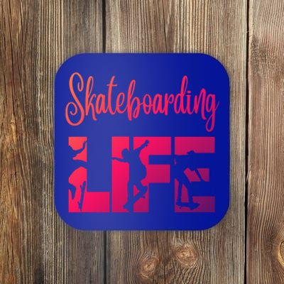 Skaters Having Fun Pro Skateboarding Life Gift For N Gift Coaster