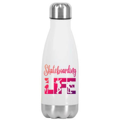 Skaters Having Fun Pro Skateboarding Life Gift For N Gift Stainless Steel Insulated Water Bottle