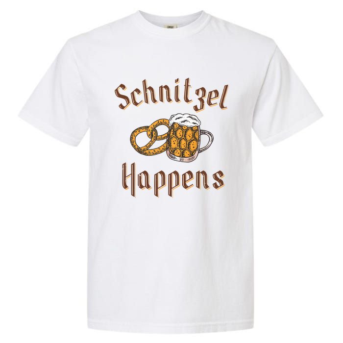 Schnitzel Happens Funny Oktoberfest Drinking Team Garment-Dyed Heavyweight T-Shirt