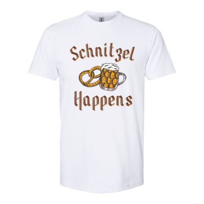 Schnitzel Happens Funny Oktoberfest Drinking Team Softstyle CVC T-Shirt