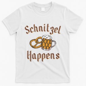 Schnitzel Happens Funny Oktoberfest Drinking Team T-Shirt