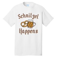 Schnitzel Happens Funny Oktoberfest Drinking Team Tall T-Shirt