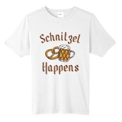 Schnitzel Happens Funny Oktoberfest Drinking Team Tall Fusion ChromaSoft Performance T-Shirt