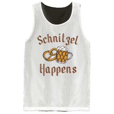 Schnitzel Happens Funny Oktoberfest Drinking Team Mesh Reversible Basketball Jersey Tank