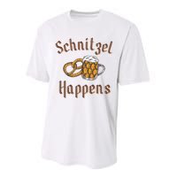 Schnitzel Happens Funny Oktoberfest Drinking Team Performance Sprint T-Shirt