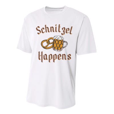 Schnitzel Happens Funny Oktoberfest Drinking Team Performance Sprint T-Shirt