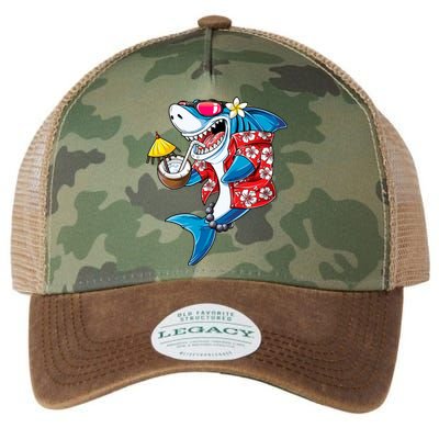 Shark Hawaiian Funny Aloha Hawaii Beach Jawsome Funny Gift Cool Gift Legacy Tie Dye Trucker Hat