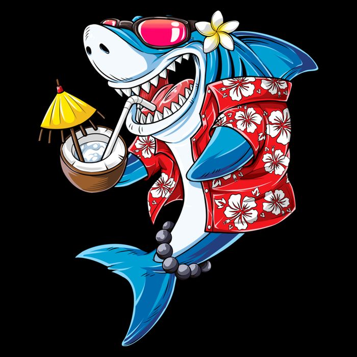 Shark Hawaiian Funny Aloha Hawaii Beach Jawsome Funny Gift Cool Gift Doggie Tank