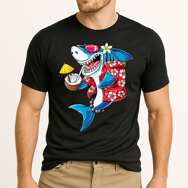 Shark Hawaiian Funny Aloha Hawaii Beach Jawsome Funny Gift Cool Gift Cooling Performance Crew T-Shirt