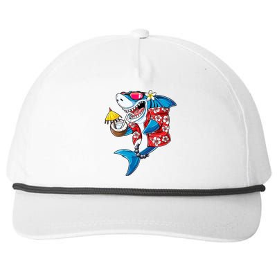 Shark Hawaiian Funny Aloha Hawaii Beach Jawsome Funny Gift Cool Gift Snapback Five-Panel Rope Hat