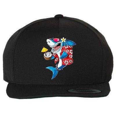 Shark Hawaiian Funny Aloha Hawaii Beach Jawsome Funny Gift Cool Gift Wool Snapback Cap