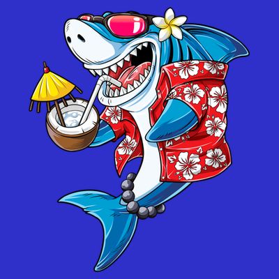 Shark Hawaiian Funny Aloha Hawaii Beach Jawsome Funny Gift Cool Gift T-Shirt