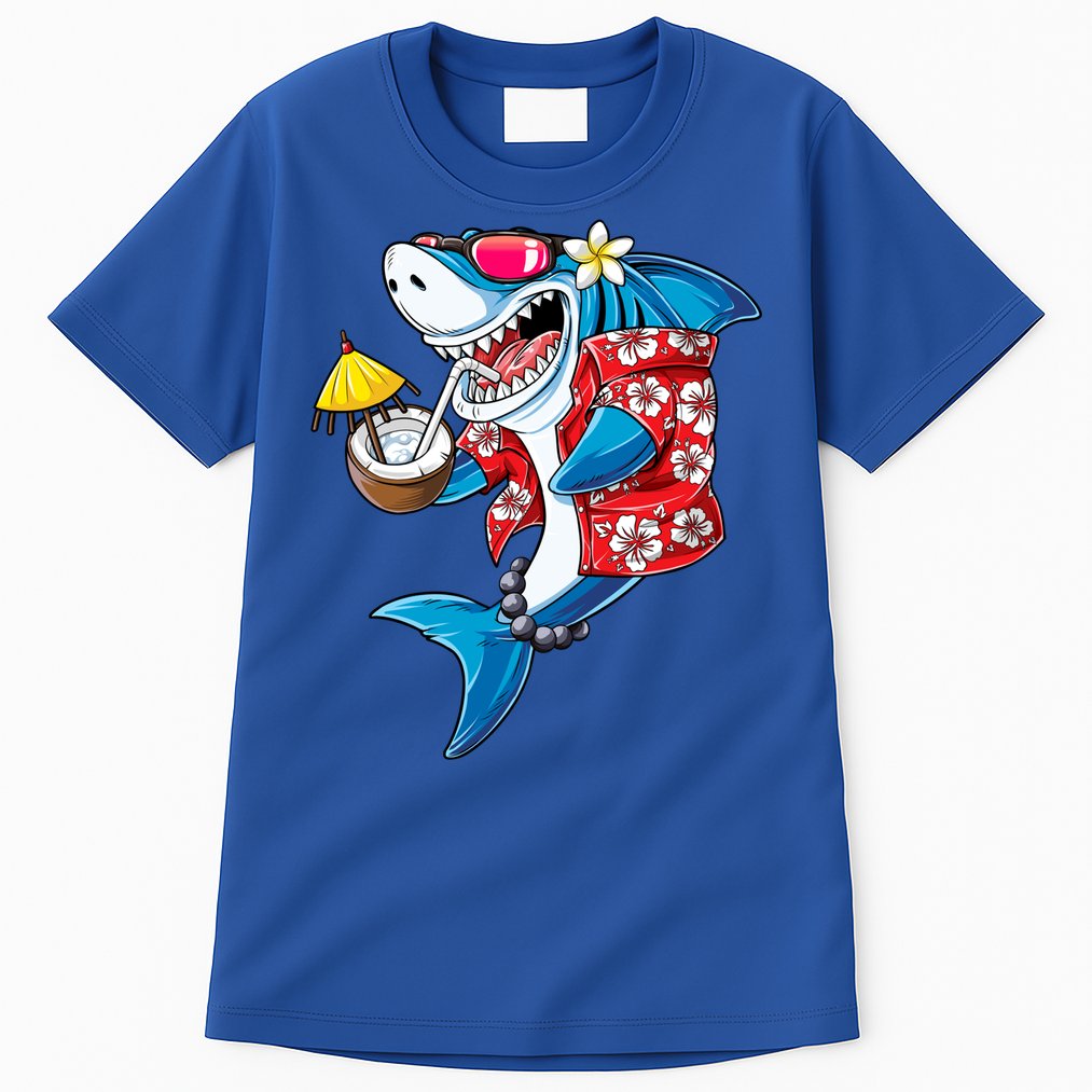 Shark Hawaiian Funny Aloha Hawaii Beach Jawsome Funny Gift Cool Gift Tall T-Shirt