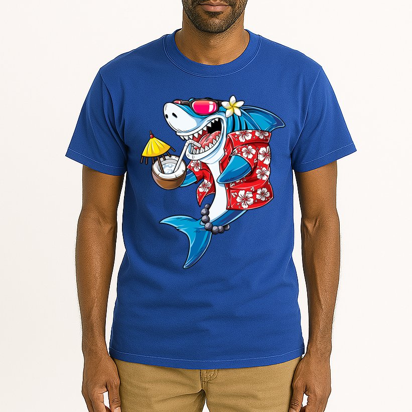 Shark Hawaiian Funny Aloha Hawaii Beach Jawsome Funny Gift Cool Gift Tall T-Shirt