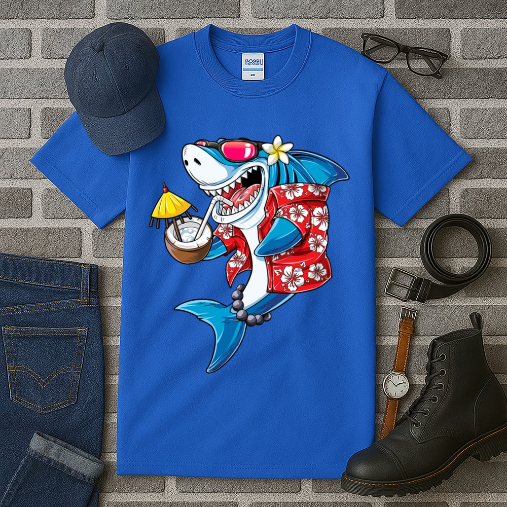 Shark Hawaiian Funny Aloha Hawaii Beach Jawsome Funny Gift Cool Gift Tall T-Shirt