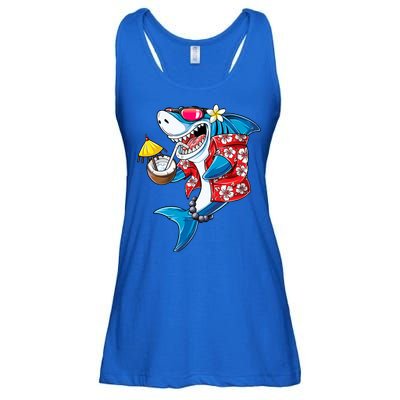Shark Hawaiian Funny Aloha Hawaii Beach Jawsome Funny Gift Cool Gift Ladies Essential Flowy Tank