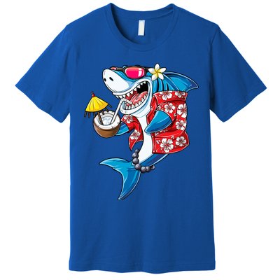 Shark Hawaiian Funny Aloha Hawaii Beach Jawsome Funny Gift Cool Gift Premium T-Shirt