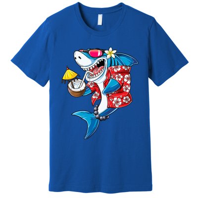 Shark Hawaiian Funny Aloha Hawaii Beach Jawsome Funny Gift Cool Gift Premium T-Shirt