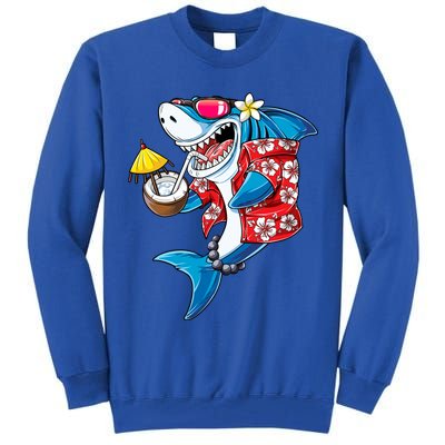 Shark Hawaiian Funny Aloha Hawaii Beach Jawsome Funny Gift Cool Gift Tall Sweatshirt