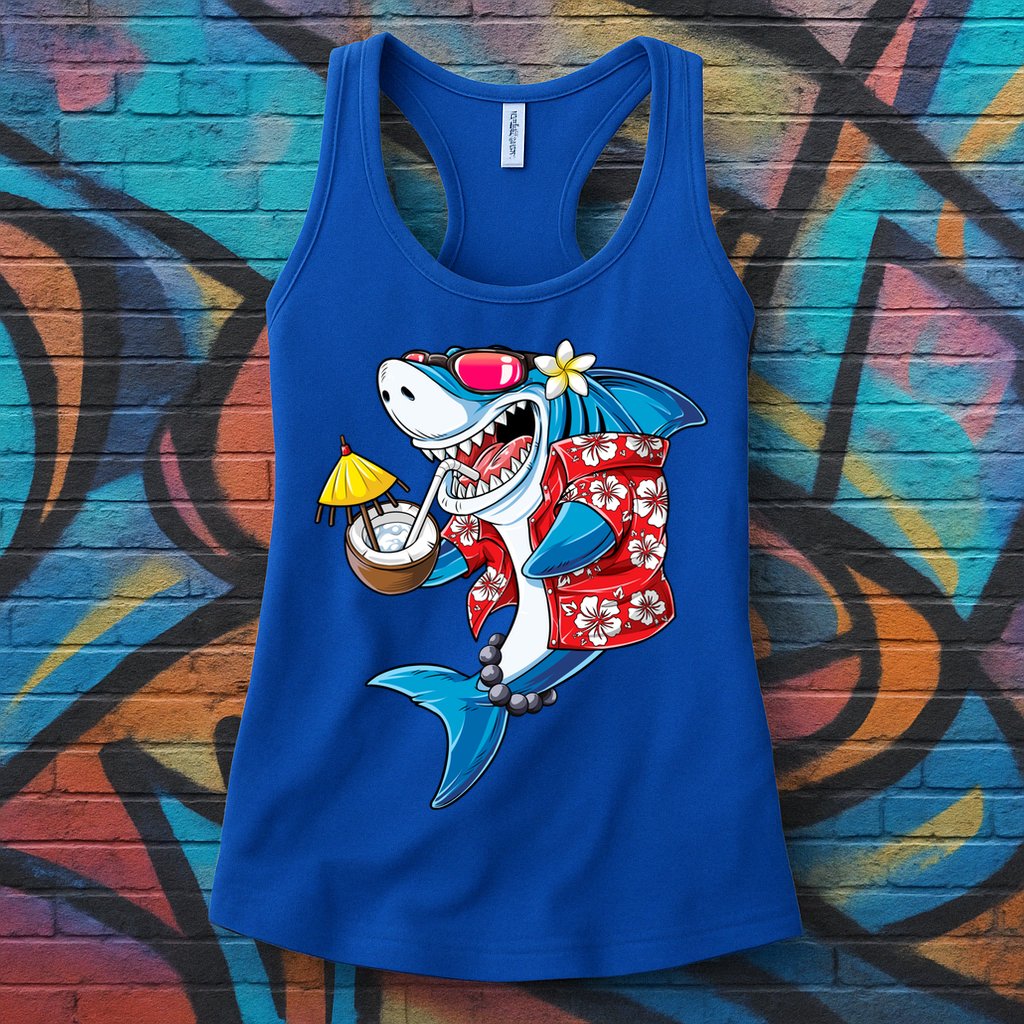Shark Hawaiian Funny Aloha Hawaii Beach Jawsome Funny Gift Cool Gift Womens Tank Top