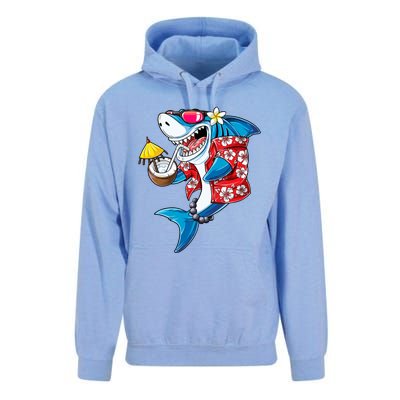 Shark Hawaiian Funny Aloha Hawaii Beach Jawsome Funny Gift Cool Gift Unisex Surf Hoodie