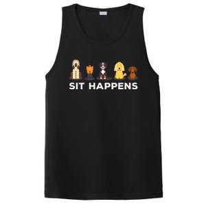 Sit Happens Funny Dog Owner Gift Idea PosiCharge Competitor Tank