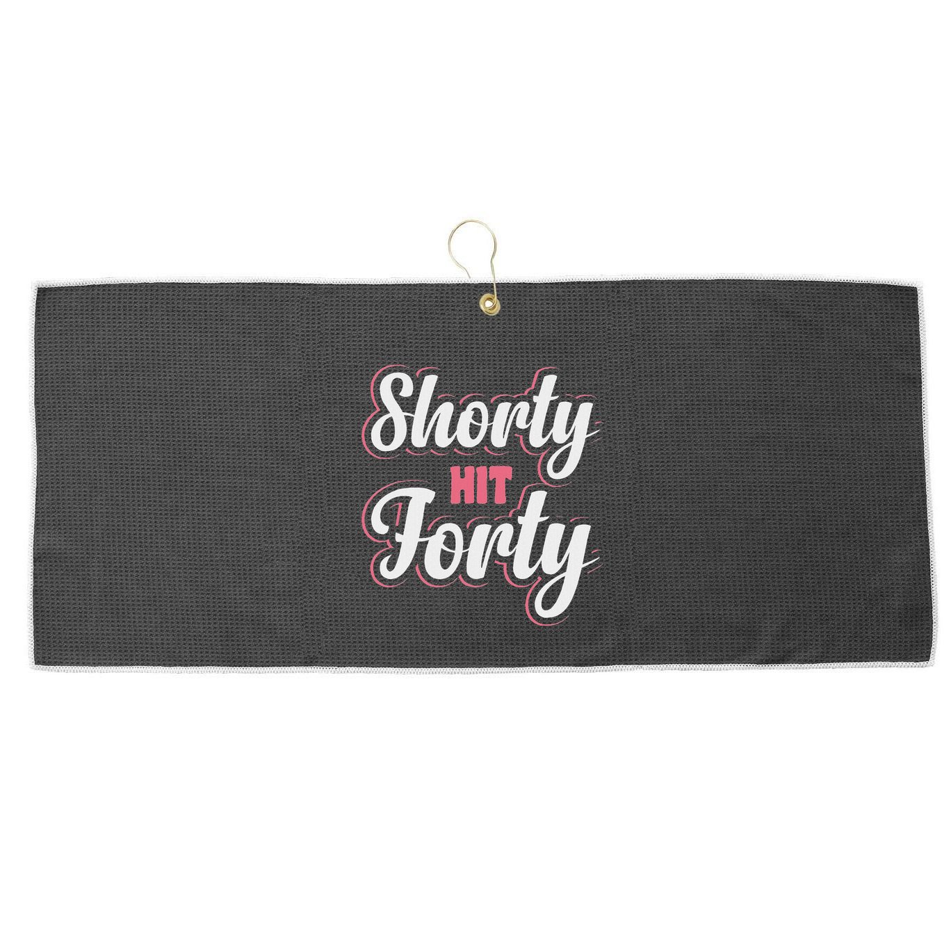 Shorty Hit Forty Large Microfiber Waffle Golf Towel