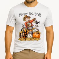 Scarecrow Happy Fall Y'all Pumpkin Thanksgiving Halloween Cooling Performance Crew T-Shirt