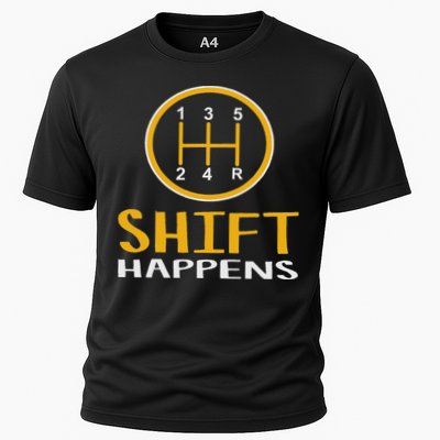 Shift Happens Funny Car Lovers Gift Car Pun Cooling Performance Crew T-Shirt