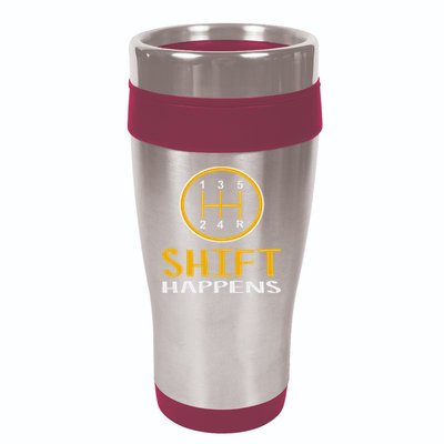 Shift Happens Funny Car Lovers Gift Car Pun 16oz Travel Tumbler