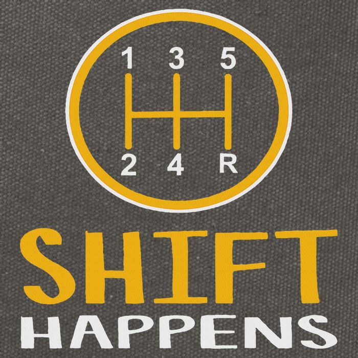 Shift Happens Funny Car Lovers Gift Car Pun Cotton Canvas Backpack