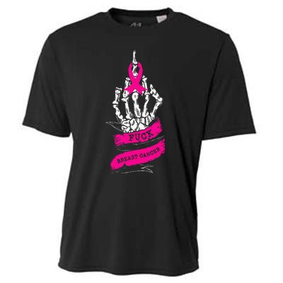 Skeleton Hand Fuck Pink Funny Breast Cancer Awareness Gifts Cooling Performance Crew T-Shirt