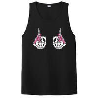 Skeleton Hand Fuck Cancer Pink Funny Breast Cancer Awareness  PosiCharge Competitor Tank