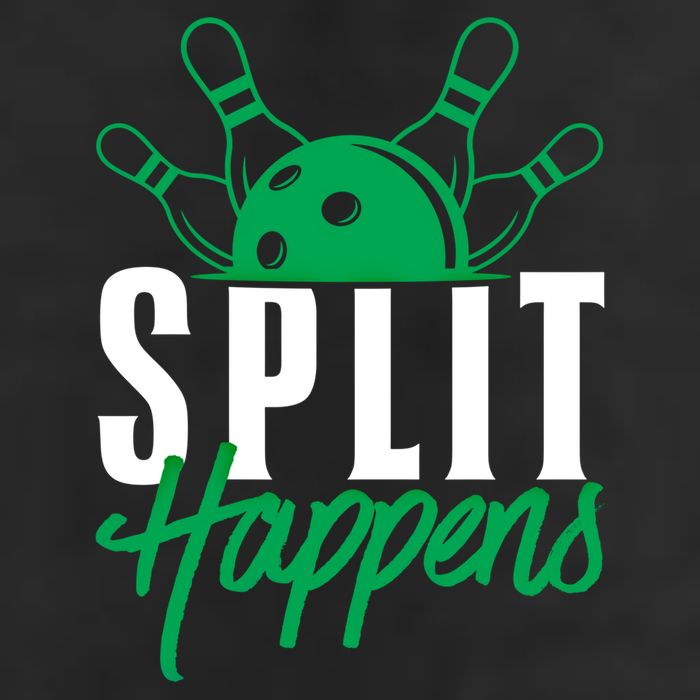 Split Happens Funny Bowling Team Bowler Pin Humor Gift Cool Comfort Performance Bucket Hat