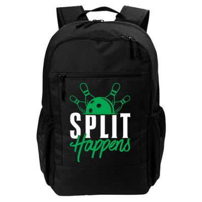 Split Happens Funny Bowling Team Bowler Pin Humor Gift Backpack