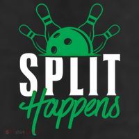 Split Happens Funny Bowling Team Bowler Pin Humor Gift 11oz C Handle Ceramic Mug