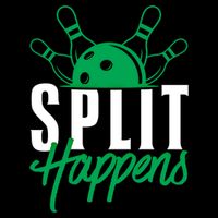 Split Happens Funny Bowling Team Bowler Pin Humor Gift 16 in Basic Backpack