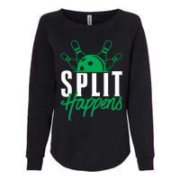 Split Happens Funny Bowling Team Bowler Pin Humor Gift Womens California Wash Sweatshirt