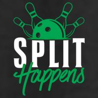 Split Happens Funny Bowling Team Bowler Pin Humor Gift 25L Jumbo Tote